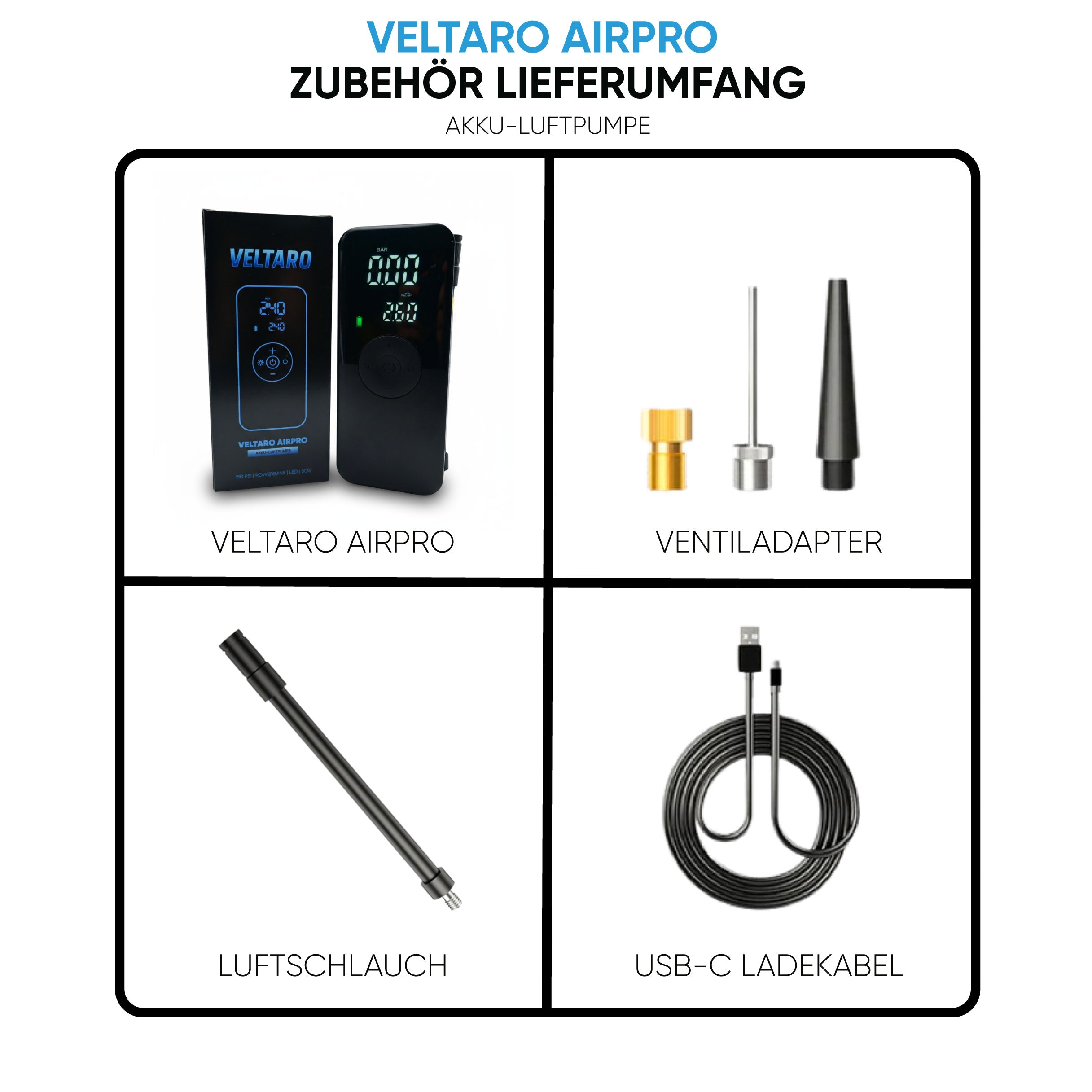 AirPro | Akku Luftpumpe + Powerbank